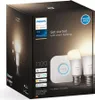 The image shows the retail packaging of a Philips Hue smart lighting starter kit. Produktbild-Vorschau