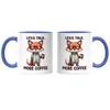 Less Talk More Coffee Lustiger Fuchs Tasse Blau Kaffee Produktbild-Vorschau 3