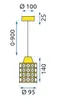 tooLight Hängelampe APP724-1CP GOLD Produktbild-Vorschau 8