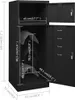 vidaXL Sattelschrank Schwarz 53x53x140 cm Stahl Produktbild-Vorschau 7