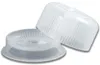 A clear studio shot of a plastic onigiri mold with its lid slightly ajar, set against a white background. Produktbild-Vorschau