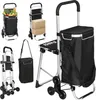 Einkaufstrolley mit Sitz, 3-Rad Treppensteiger, Produktbild-Vorschau 1