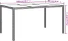 vidaXL Table de jardin 150x90x75 cm Verre trempé Poly rotin Voir les images du produit 7