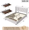 UnboxG Polsterbett 140x200cm, Doppelbett mit 3 Schubladen Produktbild-Vorschau 7