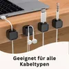 Kabelklemmen – 6 Stück – Kabel-Organizer – selbstklebend Produktbild-Vorschau 3