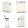 Deleca FreshAura Recycling Mülleimer 60L (2x30L) RVS Creme Produktbild-Vorschau 5