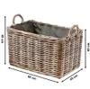 Kobolo drevený košík  66x45x40/49 cm obdĺžnikový Kubu grey Náhľad obrázku produktu 3