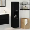 vidaXL Badezimmerschrank Schwarz Eichen-Optik 30 x 30 x 130 Produktbild-Vorschau 2