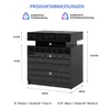 LVSOMT Nachttisch Schwarz mit RGB-Beleuchtung, integrierter Produktbild-Vorschau 2