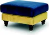 Fußhocker Lounge Hocker XXL Club Ottomane Pufa Leder Textil Produktbild-Vorschau 1