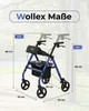 Wollex Rollator Blau leicht faltbar mit Sitz und Produktbild-Vorschau 4