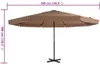 vidaXL Sonnenschirm mit Aluminium-Mast 500 cm Taupe Produktbild-Vorschau 6