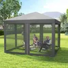 Outsunny Faltpavillon Pavillon Faltzelt Garten mit Produktbild-Vorschau 9