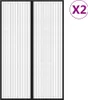 vidaXL Tende per porte a zanzariera 2 pz. Magnete nero Anteprima dell’immagine prodotto 1