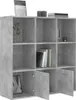 vidaXL Regál na knihy Concrete Grey 98x30x98 cm Drevo Náhľad obrázku produktu 5