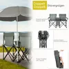 FCH Doppel Campingstuhl mit Sonnenschirm & isolierter Produktbild-Vorschau 7