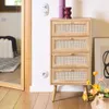 sweeek - Hochkommode mit Holzdekor, Rattan-Geflecht und 4 Produktbild-Vorschau 5