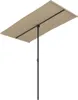 vidaXL Parasol avec mât en aluminium 180x110 cm Taupe Voir les images du produit 1