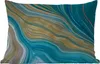 MuchoWow® Outdoor Kissen - Marmor - Wellen - Gold - Muster Produktbild-Vorschau 1