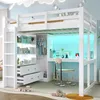 Lit mezzanine 140x200 cm avec bureau, armoire, 2 tiroirs, Voir les images du produit 4