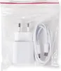 A white Samsung charger and USB-C cable are neatly arranged inside a clear plastic bag. Produktbild-Vorschau
