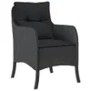 9-tlg. Garten-Essgruppe mit Kissen Schwarz Poly Rattan Produktbild-Vorschau 3