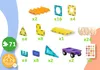 Vzdelávacie stavebné magnetické bloky 71 ks RK-782 Ricokids Náhľad obrázku produktu 7