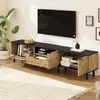 Merax TV-Lowboard mit 2 Türen in Mosaik-Design,  TV-Schrank Produktbild-Vorschau 4