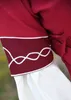 Mittelalterkleid Alvina, rot/natur mit Stickerei - Produktbild-Vorschau 9