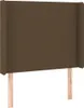 vidaXL Kopfteil mit Ohren Dunkelbraun 83x16x118/128 cm Produktbild-Vorschau 1