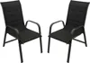 Two black outdoor chairs are shown against a white background. Produktbild-Vorschau