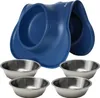 Silikon Napf mit Edelstahl Vorratsbehälter, 400ml, blau, Produktbild-Vorschau 2