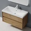 doporro Mobile Bagno Sospeso 100cm, Mobiletto per Bagno con Anteprima dell’immagine prodotto 2