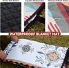 Outdoor-Picknickdecke Bohemian Style, 200x200cm Stranddecke Produktbild-Vorschau 3