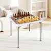 COSTWAY 90 cm inklapbare speeltafel, vierkante tafel met Productafbeelding-voorbeeld 3