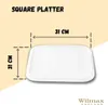 Plat de service Wilmax 31 x 31 cm en porcelaine, blanc Voir les images du produit 3