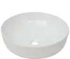 vidaXL Waschbecken Rund Keramik Weiß 41,5 x 13,5 cm Produktbild-Vorschau 6