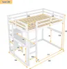 MODFU Hochbett 140 X 200 cm mit Rausfallschutz, Etagenbett Produktbild-Vorschau 4
