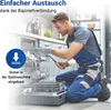 A repairman is working on a dishwasher. Produktbild-Vorschau
