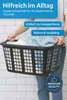 Wäschekorb 37L aus stabilem Kunststoff – 60x40x30 cm – Produktbild-Vorschau 4