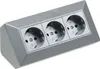 ChiliTec Steckdosenblock 3-fach 230V silber Produktbild-Vorschau 1