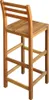 A wooden bar stool shown from a side-rear angle against a white background. Náhľad obrázku produktu