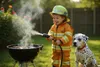 Kinder Feuerwehrhelm Deutscher Feuerwehr Helm Karneval Produktbild-Vorschau 3