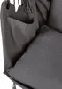 A close-up view of a gray fabric hammock chair with a pocket and a pillow. Podgląd zdjęcia produktu