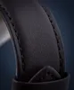 Close-up of a dark brown leather watch strap with visible stitching. Anteprima dell’immagine prodotto
