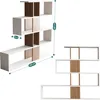 Skye Decor, Karlin - White, Walnut, Bücherregale, Weiß, 120 Produktbild-Vorschau 4