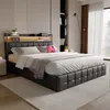 Čalouněná postel Fortuna Lai 160x200 cm, LED, USB, zásuvka, Náhled obrázku produktu 1