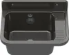 A dark gray sink with a textured finish, shown from a front-facing angle. Produktbild-Vorschau