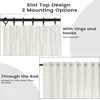 The image shows two ways to hang curtains, with text explaining the features. Produktbild-Vorschau