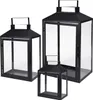 3er Laternen Set Metall H28/35/44cm Schwarz Produktbild-Vorschau